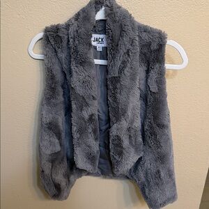 Jack by BB Dakota Charcoal Teddy Vest